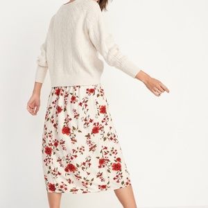 Old Navy Plus - High-Waisted Floral-Print Midi Swing Skirt for Women